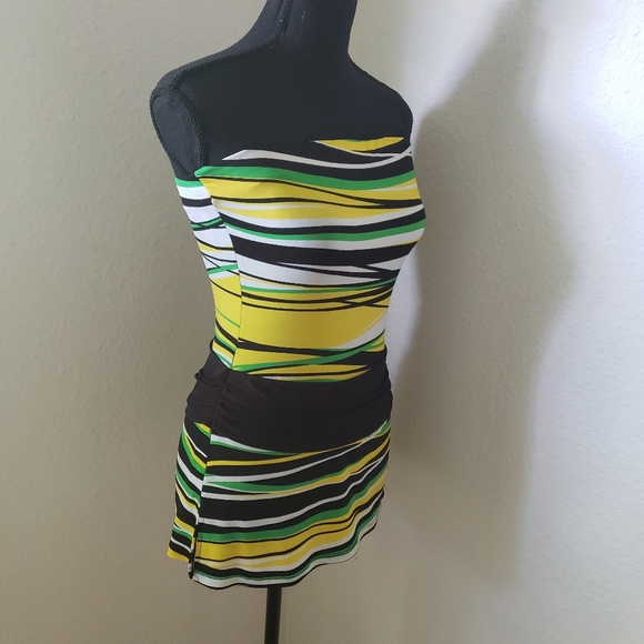 Black, Green and Gold Striped Top - Picture 5 of 8